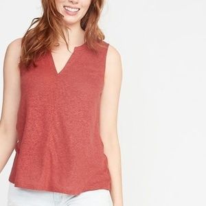 Relaxed Linen-Blend Tank for Women